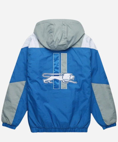 NFL Detroit Lions Quarter Blue And Grey Zip Up Jacket