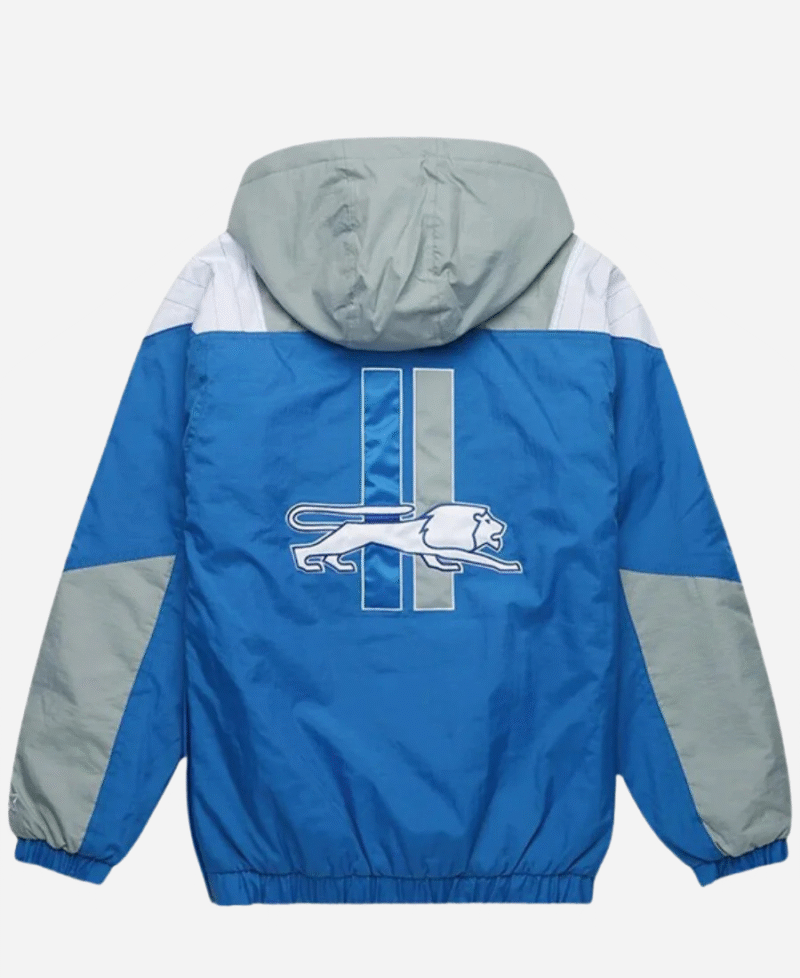 NFL Detroit Lions Quarter Blue And Grey Zip Up Jacket