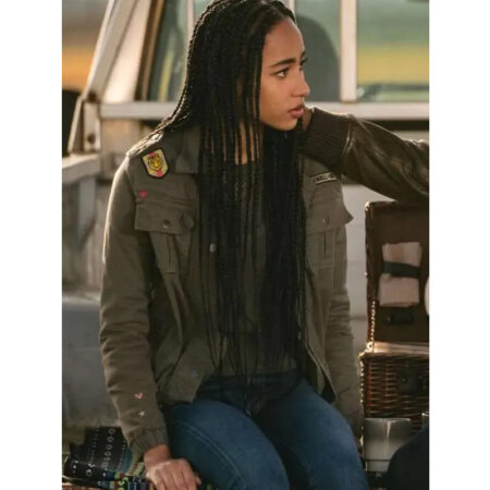 Natalie Irons Superman And Lois Grey Jacket front