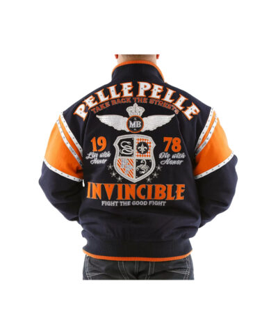 Navy Orange Pelle Pelle Invincible Wool Jacket 2  04435