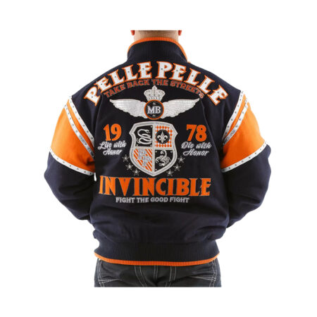 Navy Orange Pelle Pelle Invincible Wool Jacket 2 04435