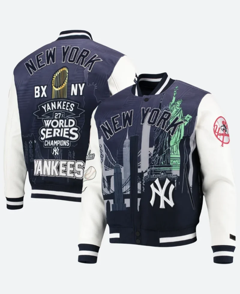 New York Yankees World Series Championship Jacket Front Back Image