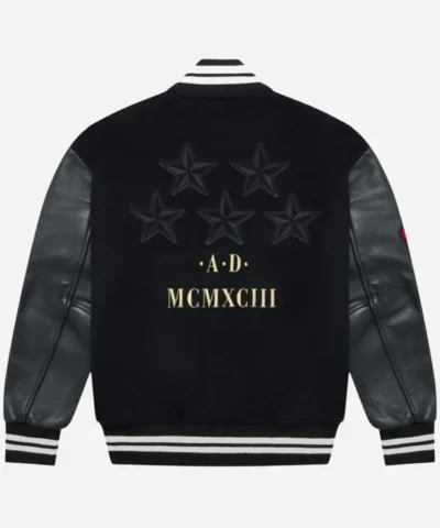 OVO X Sotto Sotto 30th Anniversary Black Grey Varsity Jacket For Unisex