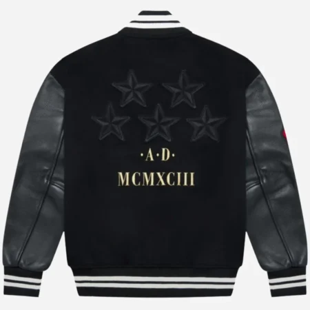 OVO X Sotto Sotto 30th Anniversary Black Grey Varsity Jacket For Unisex