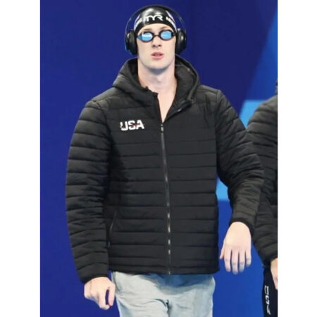 Olympic Jack Alexy Black Puffer Jacket front