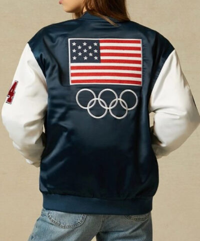 Olympics Team USA Varsity Jacket back