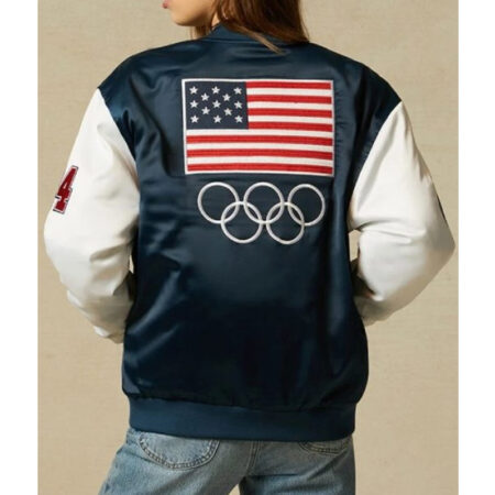 Olympics Team USA Varsity Jacket back