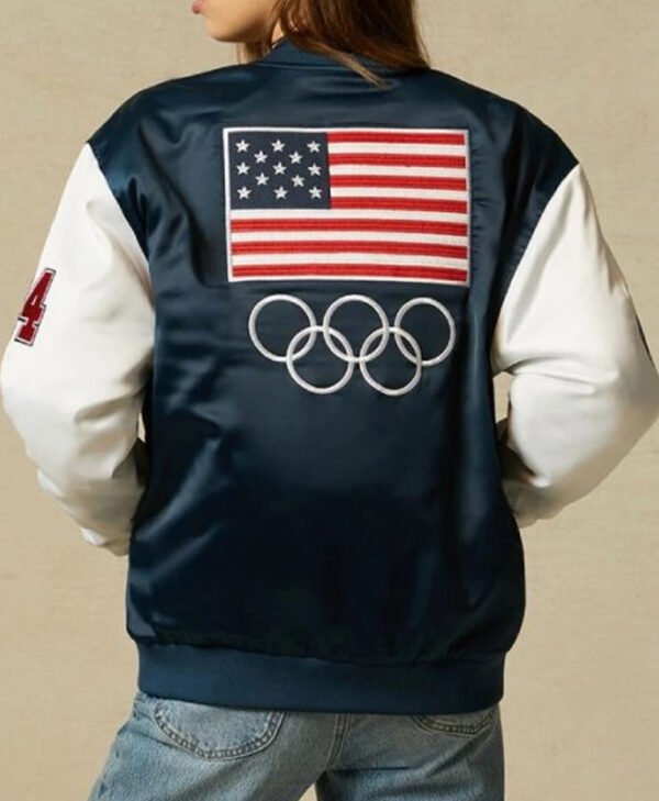 Olympics Team USA Varsity Jacket back