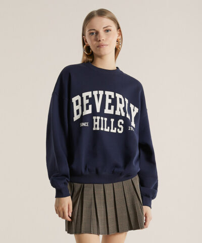 Oversized Navy Blue Sweatshirt front1
