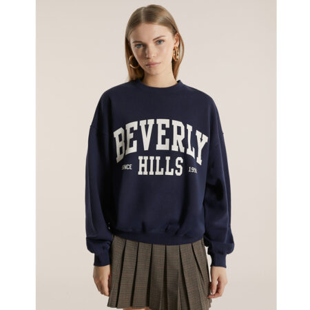 Oversized Navy Blue Sweatshirt front2
