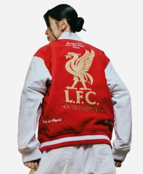 P x Liverpool FC Varsity Jacket back