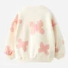 Poppas House S01 River Blossom Pink Butterfly Print Sweater