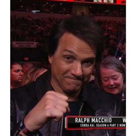 Ralph Macchio Black Leather Jacket front1