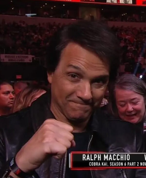 Ralph Macchio Black Leather Jacket front1