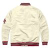 Razorback Graduate Cream Satin Varsity Jacket 1