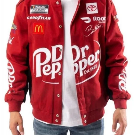Red Cotton Dr Pepper Racing Jacket