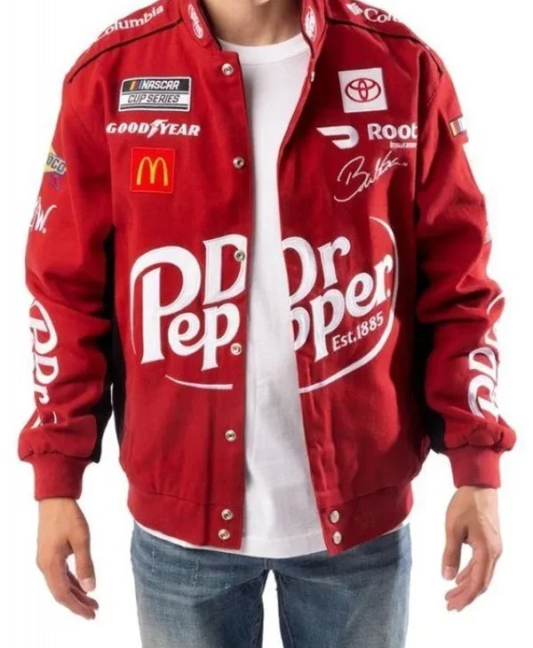 Red Cotton Dr Pepper Racing Jacket