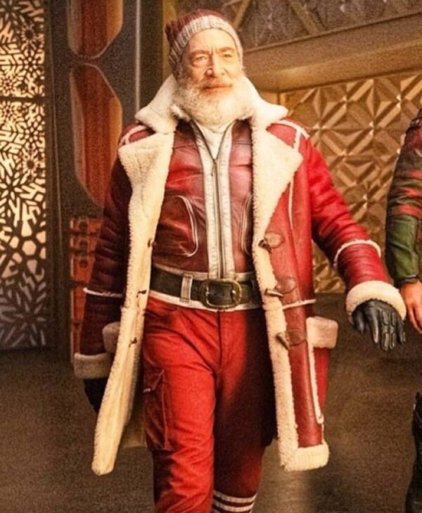 Red One JK Simmons Santa Claus Sherling Coat 1