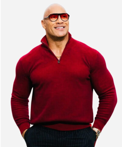 Red One Premiere Dwayne Johnson Sweater front