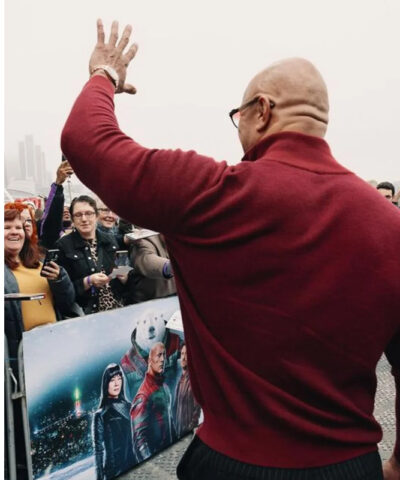 Red One Premiere Dwayne Johnson Sweater front1