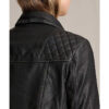 Red Sparrow Black Moto Jacket back