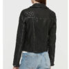 Red Sparrow Black Moto Jacket back2