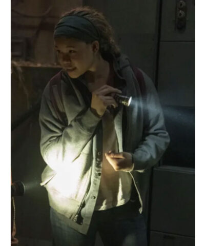Riley Abel The Last Of Us Grey Hooded Jacket front