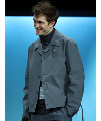 Robert Pattinson Mickey 17 Grey Jacket front