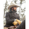 Ryan Bingham Yellowstone Black Peacoat front