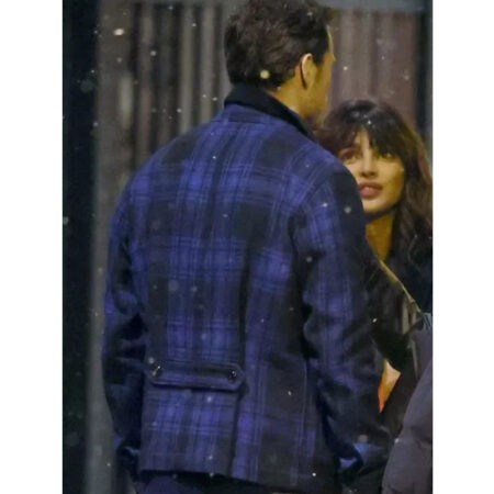 Sam Heughan Love Again Plaid Jacket back