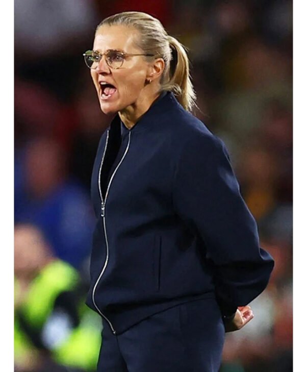 Sarina Wiegman EURO Blue Bomber Jacket side