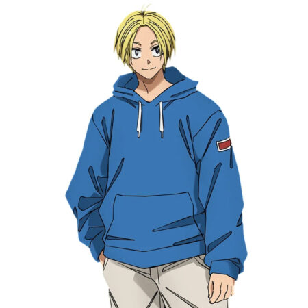 Shin Sakamoto Days Blue Hoodie front