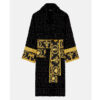 Short Versace Black Gold Robe Unisex front