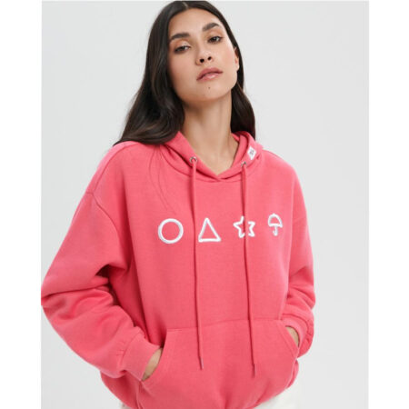 Squid Game Pink Hoodie front