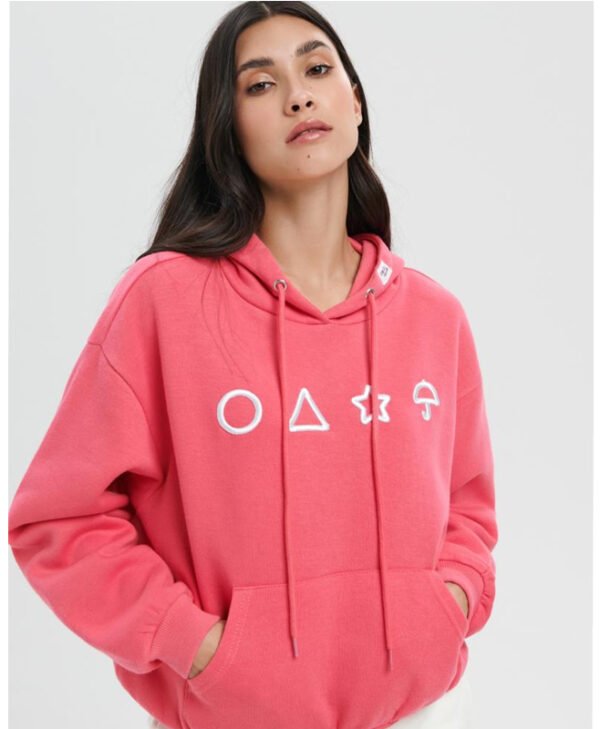 Squid Game Pink Hoodie front