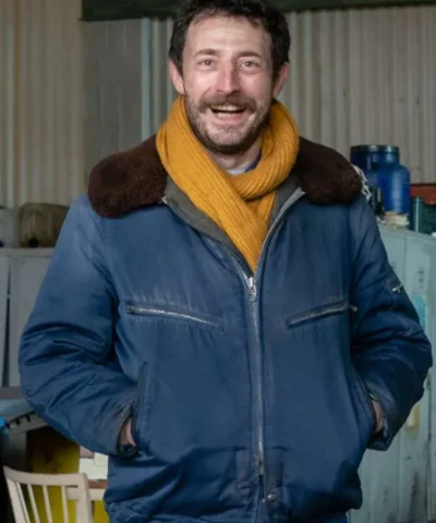 Stranger Things Yuri Ismaylov Blue Shearling Jacket