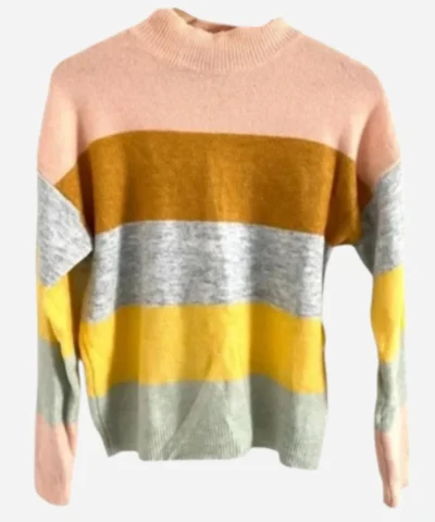 TV Series The Sex Lives Of College Girls Season 03 Color Block Striped Sweater