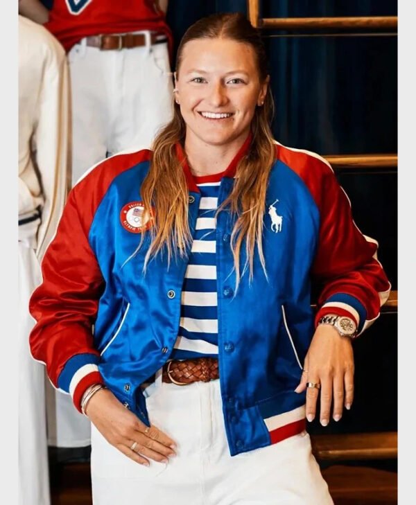 Team USA 2024 Daniela Moroz Varsity Jacket front