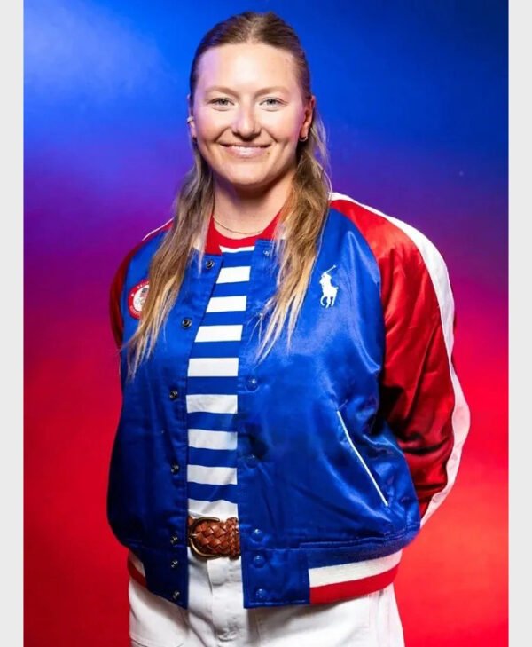 Team USA 2024 Daniela Moroz Varsity Jacket front1