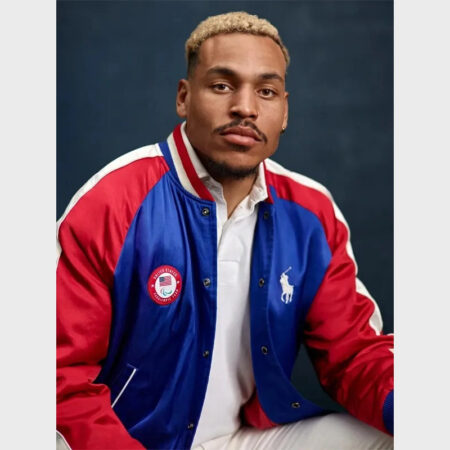 Team USA 2024 Daniela Moroz Varsity Jacket front2