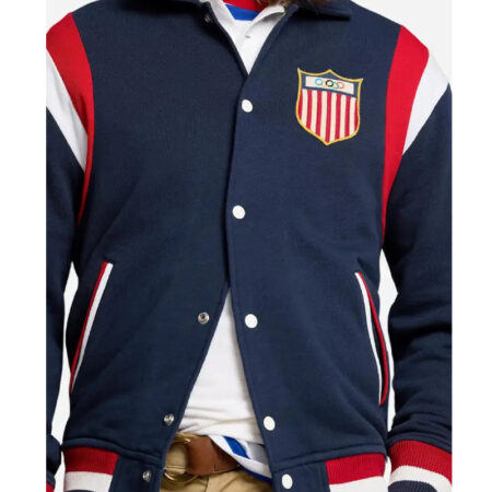 Team USA Olympic Baseball Jacket front1