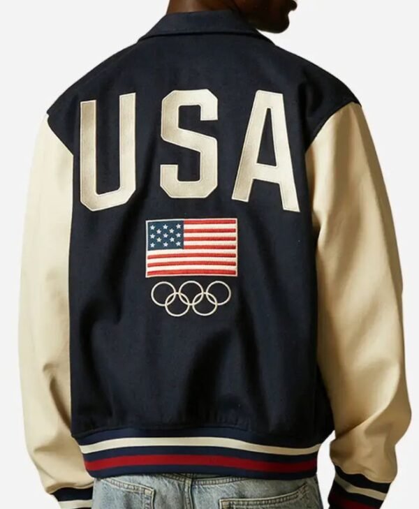 Team USA Olympic Varsity Jacket back