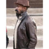 The Chi Reg Taylor Brown Leather Jacket front