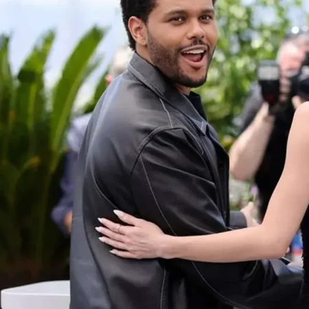 The Idol Tedros Black Leather Jacket For Sale