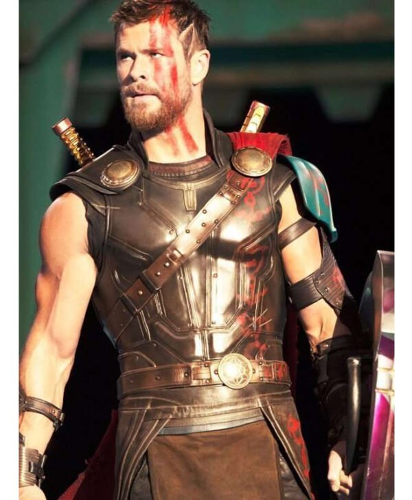 Thor Ragnarok Chris Hemsworth Brown Vest front1