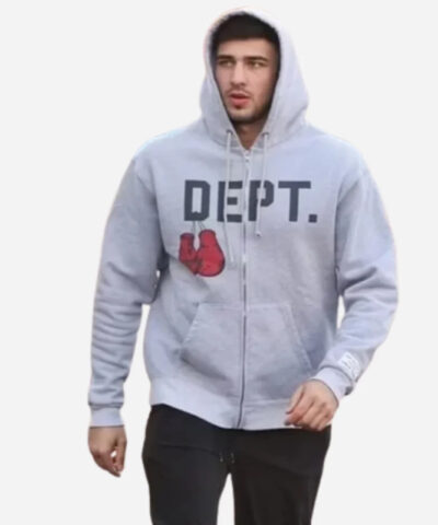 Tommy Fury DEPT Grey Hoodie front1