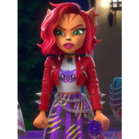 Toralei Stripe Monster High Crop Red Jacket front