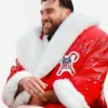 Travis Kelce Christmas Santa Red Coat 1