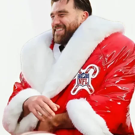Travis Kelce Christmas Santa Red Coat 1