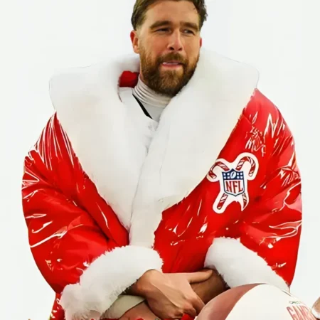 Travis Kelce Santa Red Coat